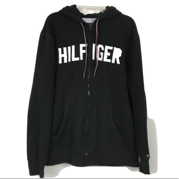 Tommy Hilfiger Other - Tommy Hilfiger spell out zip up hoodie black